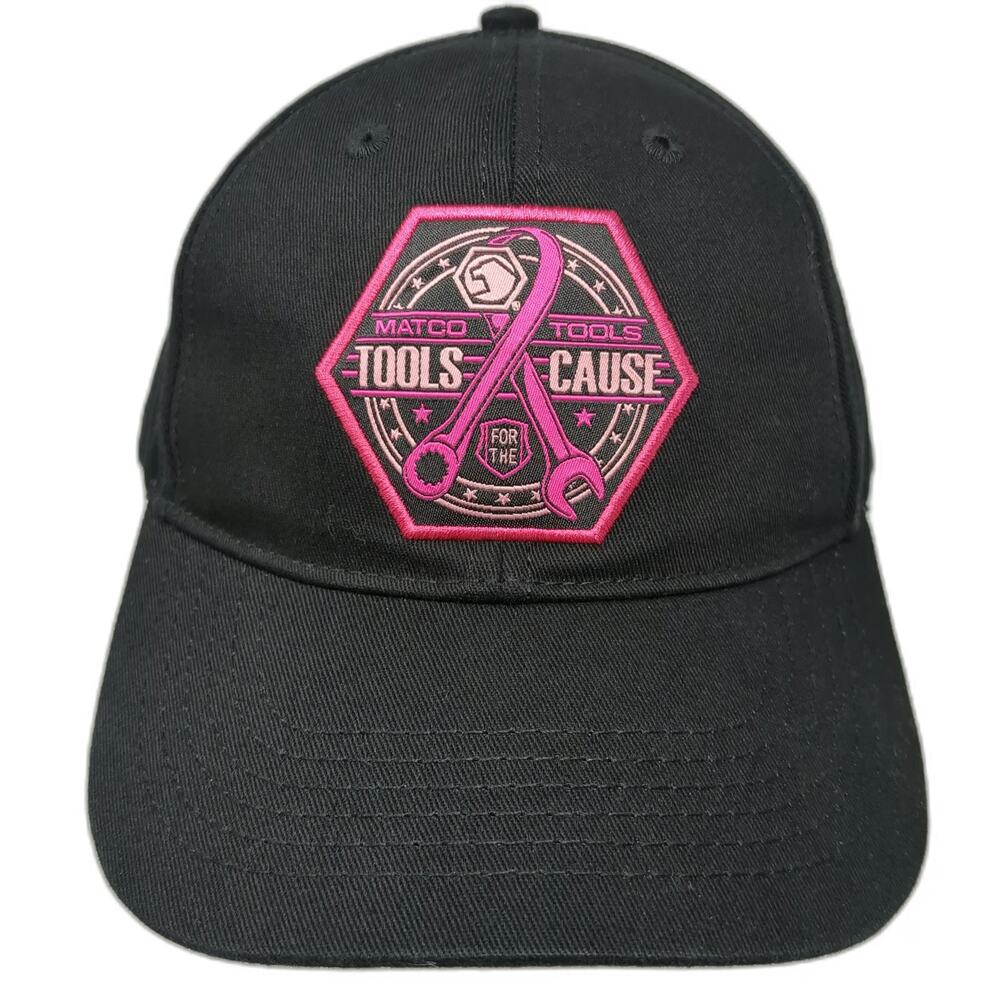 Matco Tools Baseball Cap Black One Size Pink Ribbon Awareness Cause Wrench Hat